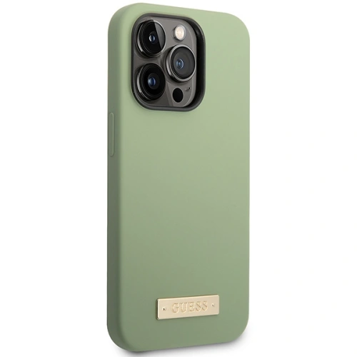 Kup Etui Guess GUHMP14XSBPLA Apple iPhone 14 Pro Max zelený/khaki tvrdý kryt silikonová deska MagSafe - GUE2647 - {ean13} - Sklep Home Screen