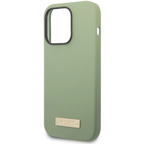 Kup Etui Guess GUHMP14XSBPLA Apple iPhone 14 Pro Max zielony/khaki hard case Silicone Logo Plate MagSafe - GUE2647 - {ean13} - Sklep Home Screen