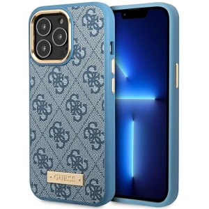 Kup Etui Guess GUHMP14XU4GPRB Apple iPhone 14 Pro Max modrý/blue hard case 4G Logo Plate MagSafe - GUE2648 - {ean13} - Sklep Home Screen