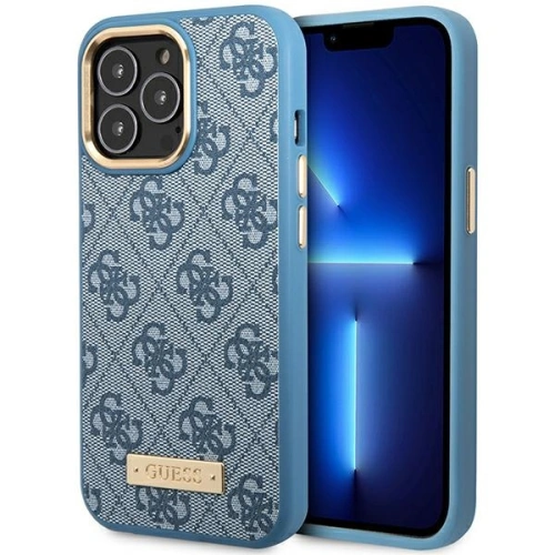 Kup Etui Guess GUHMP14XU4GPRB Apple iPhone 14 Pro Max modrý/blue hard case 4G Logo Plate MagSafe - GUE2648 - {ean13} - Sklep Home Screen