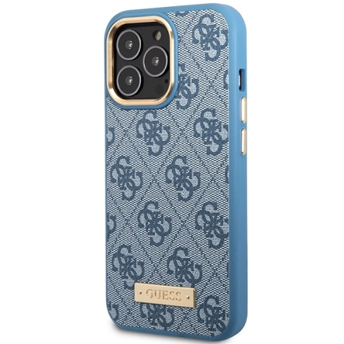 Kup Etui Guess GUHMP14XU4GPRB Apple iPhone 14 Pro Max modrý/blue hard case 4G Logo Plate MagSafe - GUE2648 - {ean13} - Sklep Home Screen