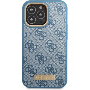 Kup Etui Guess GUHMP14XU4GPRB Apple iPhone 14 Pro Max modrý/blue hard case 4G Logo Plate MagSafe - GUE2648 - {ean13} - Sklep Home Screen
