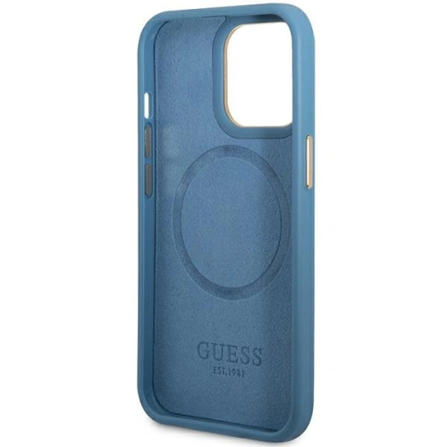 Kup Etui Guess GUHMP14XU4GPRB Apple iPhone 14 Pro Max modrý/blue hard case 4G Logo Plate MagSafe - GUE2648 - {ean13} - Sklep Home Screen