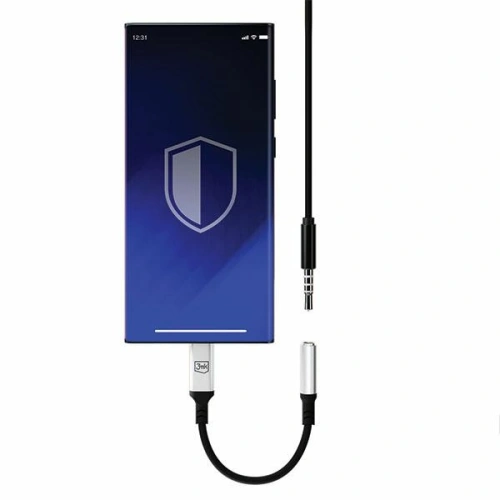 Kup 3MK Audio-Adapter USB-C/Mini-Klinke 3,5 mm schwarz/schwarz - 3MK4950 - {ean13} - Sklep Home Screen