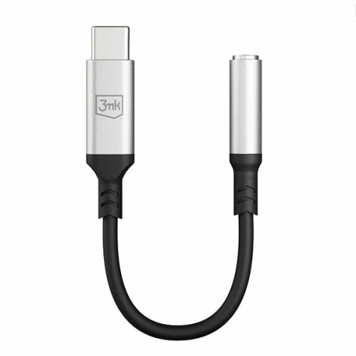 Kup 3MK Audio-Adapter USB-C/Mini-Klinke 3,5 mm schwarz/schwarz - 3MK4950 - {ean13} - Sklep Home Screen