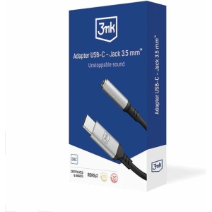 Kup 3MK Audio-Adapter USB-C/Mini-Klinke 3,5 mm schwarz/schwarz - 3MK4950 - {ean13} - Sklep Home Screen