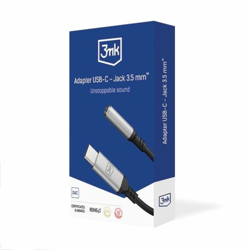 Kup 3MK Audio-Adapter USB-C/Mini-Klinke 3,5 mm schwarz/schwarz - 3MK4950 - {ean13} - Sklep Home Screen