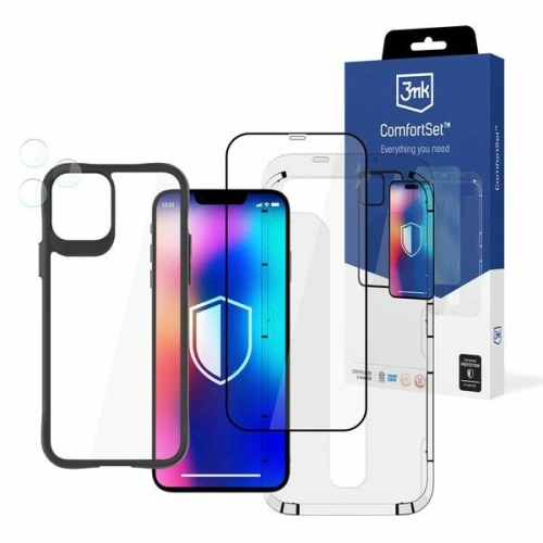 Kup 3MK Apple Tasche + Bildschirmglas + Kameraglas Comfort Set 4in1 iPhone 12 Pro Max - 3MK4956 - {ean13} - Sklep Home Screen