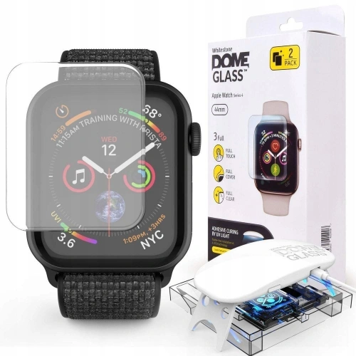 Kup 2x Sklo tvrzené s UV lepidlem Whitestone Dome Glass Apple Watch 4/5/6/7/SE/8/9 40/41MM Čiré - WSD032 - {ean13} - Sklep Home Screen