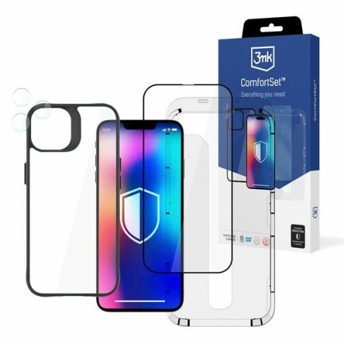 Kup 3MK Apple Carcasă + sticlă pentru ecran + sticlă pentru cameră Set Comfort 4in1 iPhone 13 Pro Max - 3MK4959 - {ean13} - Sklep Home Screen
