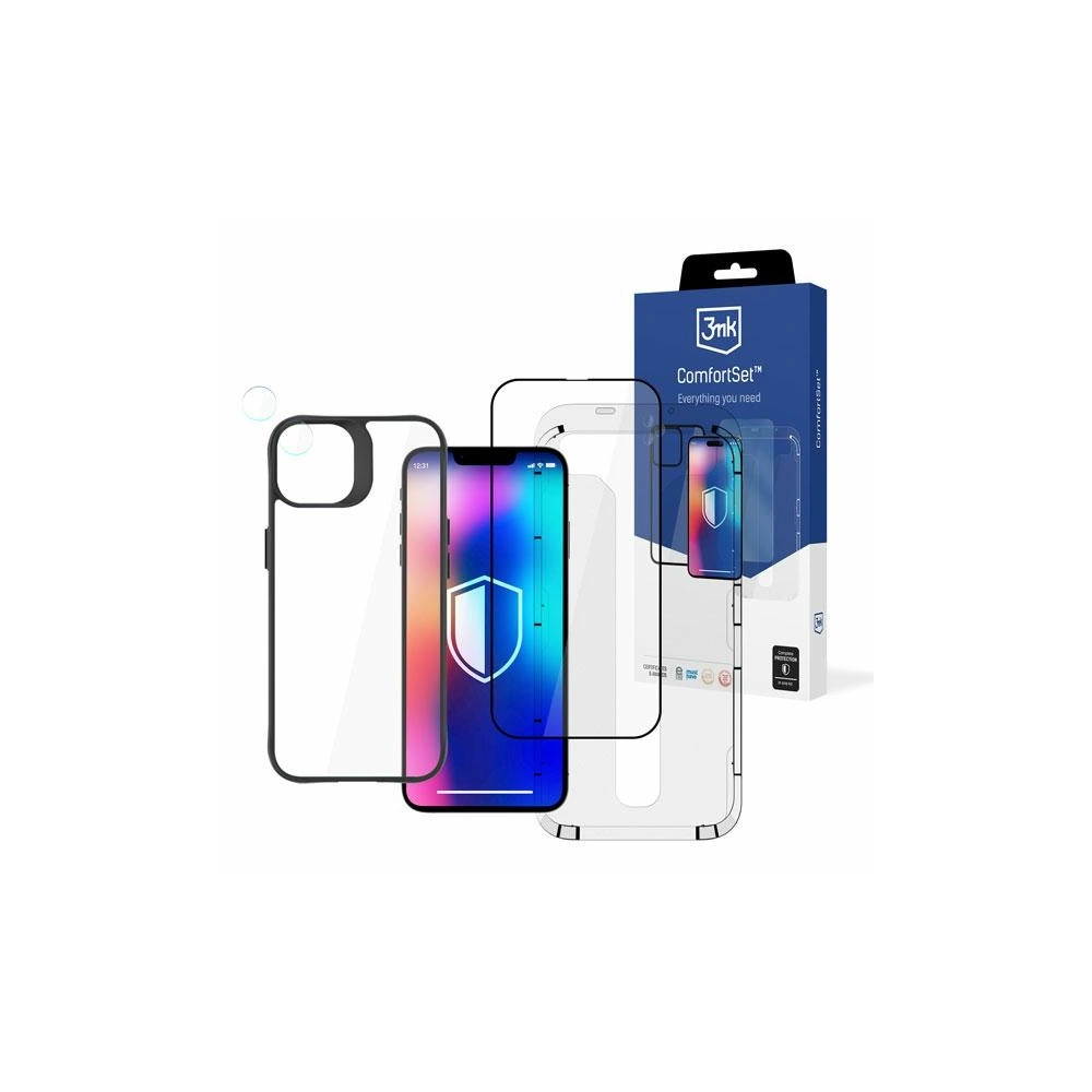 Zestaw etui + szkło ekran + szkło na aparat 3MK Comfort Set 4in1 Apple iPhone 14