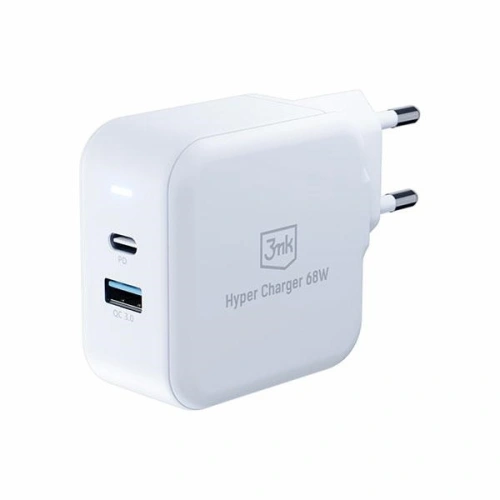 Kup 3MK GaN-Netzladegerät Hyper Charger 68W USB-A, USB-C PD+QC - 3MK4963 - {ean13} - Sklep Home Screen