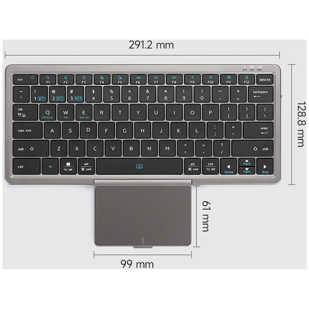 Klawiatura bezprzewodowa Dux Ducis OK Series Bluetooth Touchpad czarna
