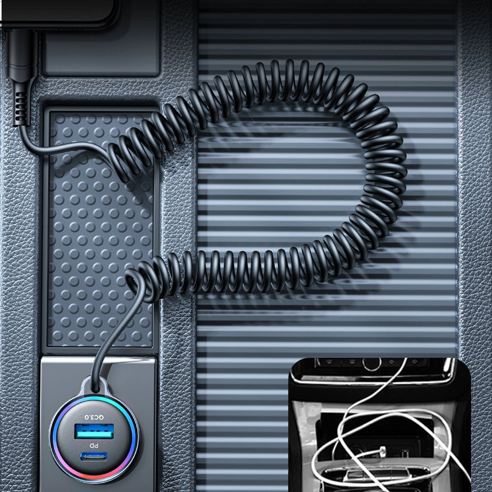 Ładowarka samochodowa Joyroom JR-CL08 3w1 1,6m 50W + kabel Lightning