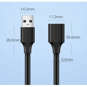 Kup UGREEN US129 USB-A 3.0/USB-A 3.0 2m fekete hosszabbító kábel - UGR1647 - {ean13} - Sklep Home Screen