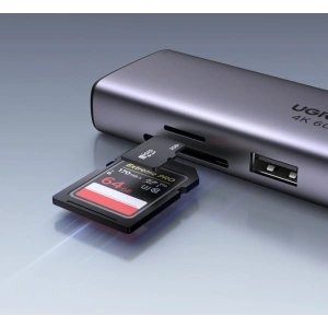 Kup UGREEN CM512 7-in-1 USB-C Hub/2xUSB 3.2 Gen 1/HDMI 4K 60Hz/ SD und TF Kartenleser/USB-C PD 100W/RJ45 1000Mbps (1Gbps) grau - UGR1648 - {ean13} - Sklep Home Screen