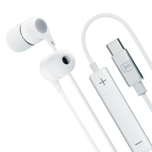 Kup Sluchátka 3MK Drátová sluchátka USB-C bílá/white - 3MK5008 - {ean13} - Sklep Home Screen
