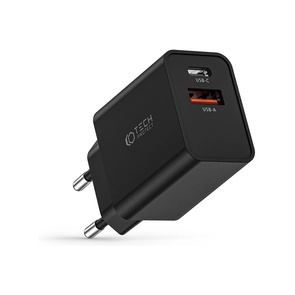 Ładowarka sieciowa Tech-Protect NC30W 2-port Network Charger PD 30W QC 3.0 Black