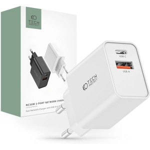 Kup Tech-Protect Netzwerk-Ladegerät NC30W 2-Port Netzwerk-Ladegerät PD 30W QC 3.0 Weiß - THP2088 - {ean13} - Sklep Home Screen