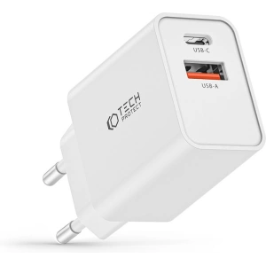 Kup Tech-Protect Încărcător de rețea NC30W Încărcător de rețea cu 2 porturi PD 30W QC 3.0 Alb - THP2088 - {ean13} - Sklep Home Screen