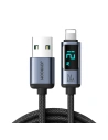 Joyroom 1.2m Cablu S-AL012A16 Lightning/USB-A 2.4A LED display negru