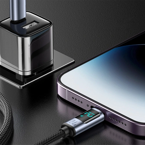 Kup Kabel Joyroom S-AL012A16 Lightning/USB-A 2.4A 1.2m LED displej černý - JYR750 - {ean13} - Sklep Home Screen