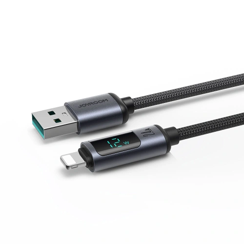 Kup Kabel Joyroom S-AL012A16 Lightning/USB-A 2.4A 1.2m LED display czarny - JYR750 - {ean13} - Sklep Home Screen
