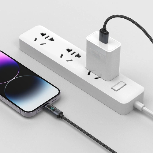 Kup Kabel Joyroom S-AL012A16 Lightning/USB-A 2.4A 1.2m LED display czarny - JYR750 - {ean13} - Sklep Home Screen