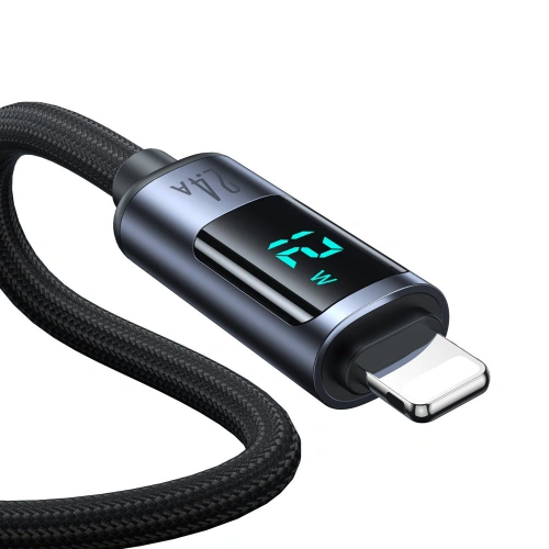 Kup Kabel Joyroom S-AL012A16 Lightning/USB-A 2.4A 1.2m LED display czarny - JYR750 - {ean13} - Sklep Home Screen
