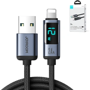 Joyroom S-AL012A16 Lightning/USB-A Cable 2.4A 1.2m LED display black
