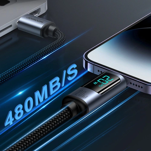 Kup Kábel Joyroom S-CL020A16 Lightning/USB-C 20W 1.2m LED kijelző fekete - JYR751 - {ean13} - Sklep Home Screen