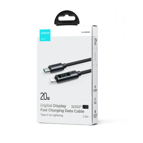 Kup Kabel Joyroom S-CL020A16 Lightning/USB-C 20W 1.2m LED display czarny - JYR751 - {ean13} - Sklep Home Screen
