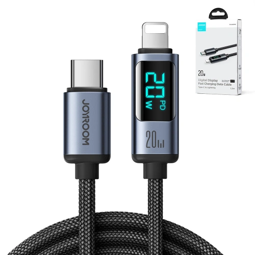 Kup Kabel Joyroom S-CL020A16 Lightning/USB-C 20W 1.2m LED display czarny - JYR751 - {ean13} - Sklep Home Screen