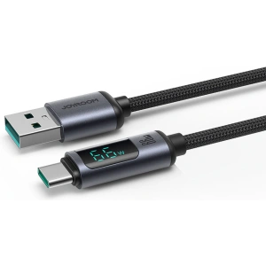 Joyroom 1.2m Kabel S-AC066A16 USB-C/USB-A 66W LED-Display schwarz