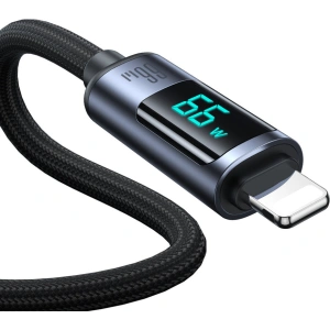 Kabel Joyroom S-AC066A16 USB-C/USB-A 66W 1.2m LED display czarny