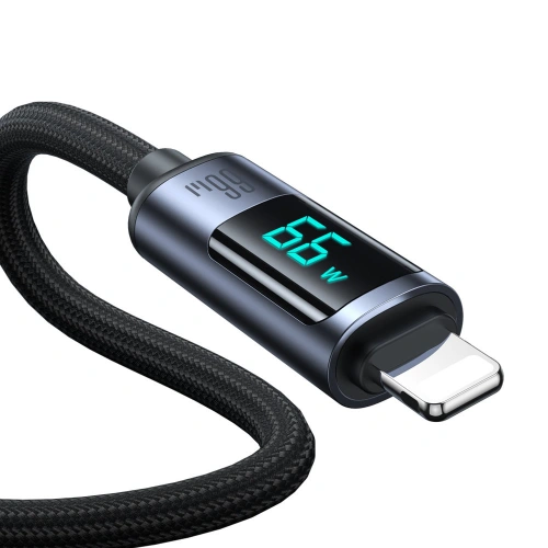 Kup Kabel Joyroom S-AC066A16 USB-C/USB-A 66W 1.2m LED display czarny - JYR752 - {ean13} - Sklep Home Screen