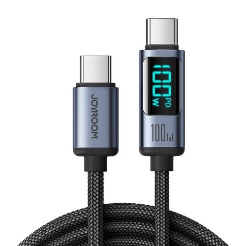 Kup Joyroom 1.2m Kabel S-CC100A16 USB-C/USB-C 100W LED-Display schwarz - JYR753 - {ean13} - Sklep Home Screen