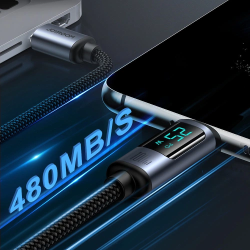 Kup Joyroom 1.2m Kabel S-CC100A16 USB-C/USB-C 100W LED-Display schwarz - JYR753 - {ean13} - Sklep Home Screen