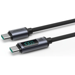 Kabel Joyroom S-CC100A16 USB-C/USB-C 100W 1.2m LED display czarny