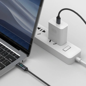 Kabel Joyroom S-CC100A16 USB-C/USB-C 100W 1.2m LED display czarny