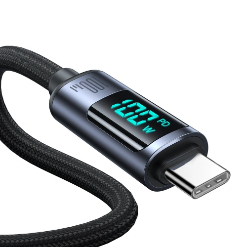 Kup Kábel Joyroom S-CC100A16 USB-C/USB-C 100W 1.2m LED kijelző fekete - JYR753 - {ean13} - Sklep Home Screen