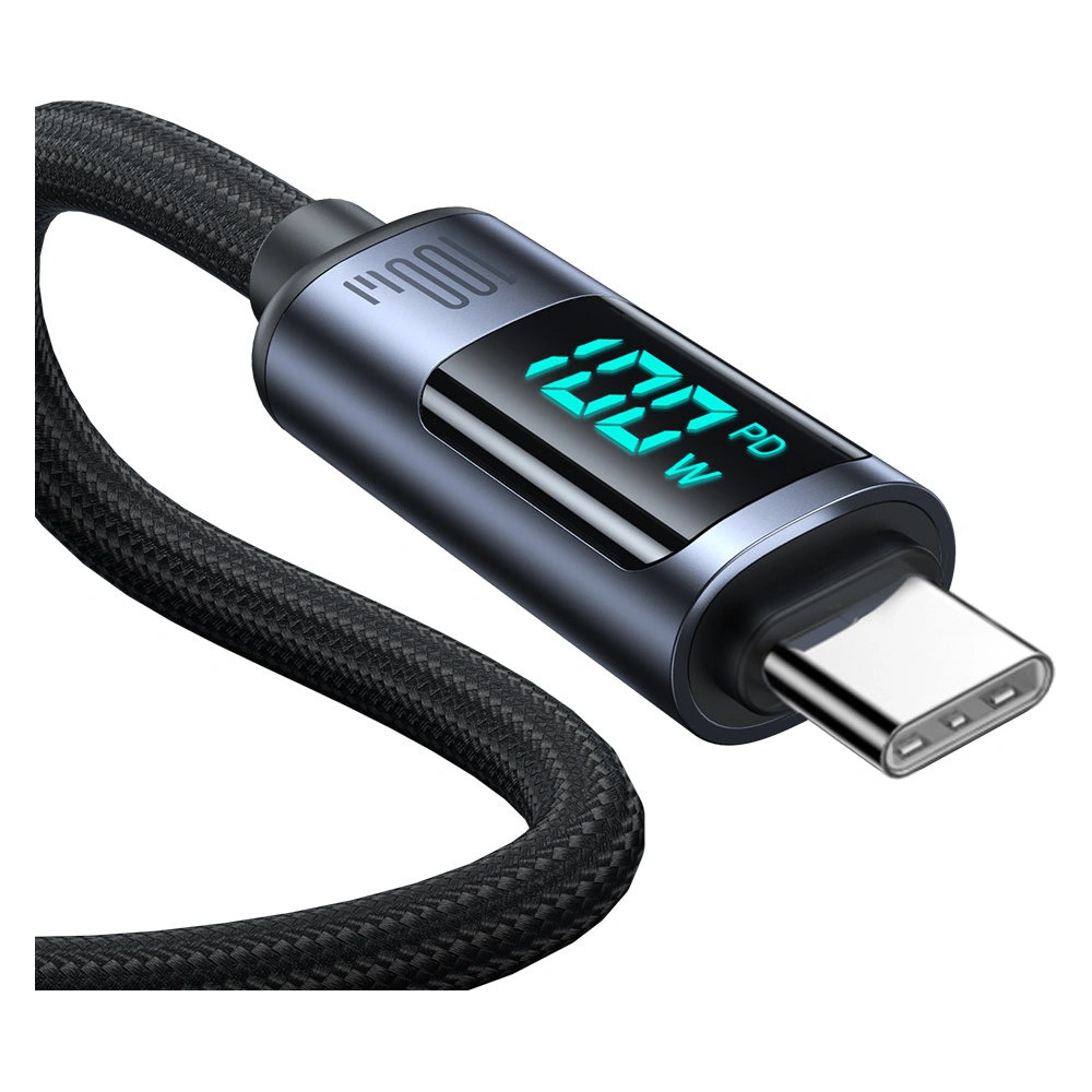 Kabel Joyroom S-CC100A16 USB-C/USB-C 100W 1.2m LED display czarny