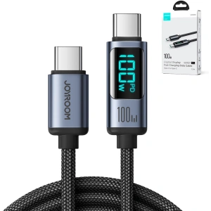 Kabel Joyroom S-CC100A16 USB-C/USB-C 100W 1.2m LED display czarny