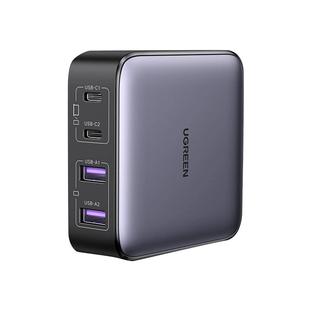 Ładowarka sieciowa UGREEN CD327 Nexode, 2x USB-C, 2x USB-A, GaN, 65W (szary)