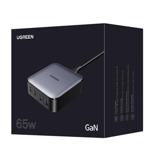 Kup Ładowarka sieciowa UGREEN CD327 Nexode, 2x USB-C, 2x USB-A, GaN, 65W (szary) - UGR1656 - {ean13} - Sklep Home Screen