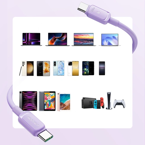 Kup Joyroom Cablu S-CC100A14 USB-C/USB-C 100W 1,2 m violet - JYR757 - {ean13} - Sklep Home Screen
