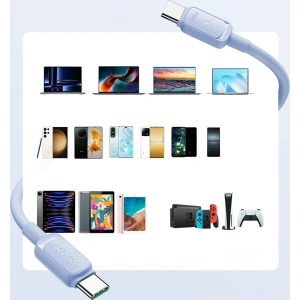 Kabel Joyroom S-CC100A14 USB-C/USB-C 100W 1,2 m niebieski