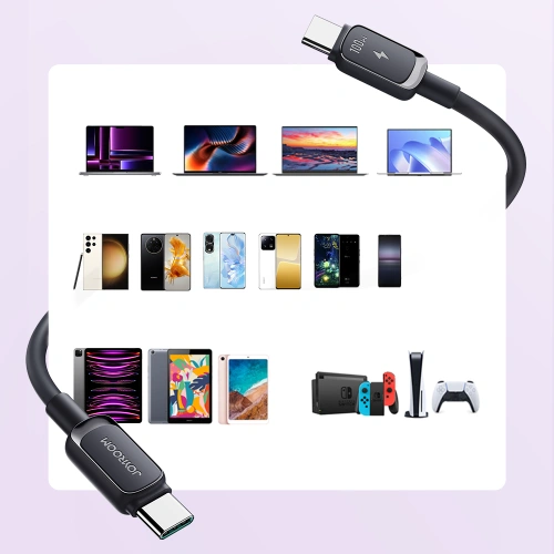 Kup Kabel Joyroom S-CC100A14 USB-C/USB-C 100W 1,2 m černý - JYR759 - {ean13} - Sklep Home Screen