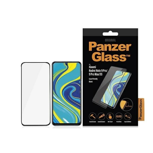 Kup Edzett üveg PanzerGlass E2E Regular Xiaomi Redmi Note 9S/9 Pro/9 Pro Max Case Friendly fekete/black - PZG413 - {ean13} - Sklep Home Screen