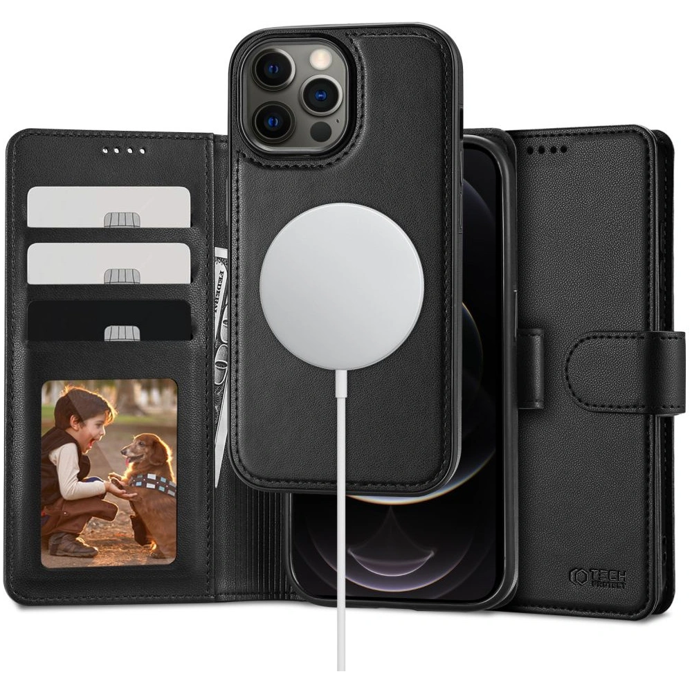 Etui Tech-Protect Wallet MagSafe Apple iPhone 12/12 Pro Black